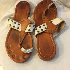 Frye "Rachel Moto" Thong Ring Toe Sandal  10